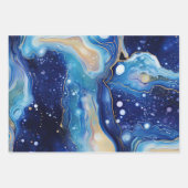 Levendige Abstracte Geode Kunst met Kosmische Draa Inpakpapier Vel (Voorkant 2)