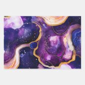 Levendige Abstracte Geode Kunst met Kosmische Draa Inpakpapier Vel (Voorkant)