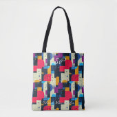 Levendige Abstracte geometrie Canvas tas (Voorkant)