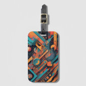 Levendige Abstracte geometrie - Gedurfde grafische Bagagelabel (Voorkant (verticaal))