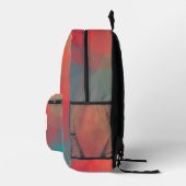 Levendige Abstracte Geometrische Aangepaste Monogr Bedrukte Rugzak (Rechts)