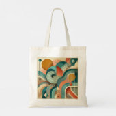 Levendige Abstracte geometrische kunst: modern des Tote Bag (Achterkant)