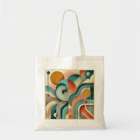 Levendige Abstracte geometrische kunst: modern des Tote Bag (Voorkant)