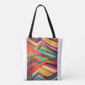 "Levendige Abstracte geometrische lagen" Afgedrukt Tote Bag (Achterkant)