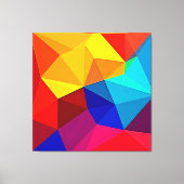 Levendige Abstracte Geometrische Stroomdesign Canvas Afdruk (Voorkant)