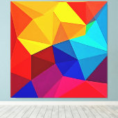 Levendige Abstracte Geometrische Stroomdesign Canvas Afdruk (Insitu (Houten vloer))