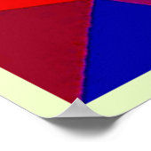Levendige Abstracte Geometrische Stroomdesign Poster (Hoek)