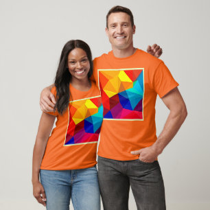 Levendige Abstracte Geometrische Stroomdesign T-shirt