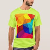 Levendige Abstracte Geometrische Stroomdesign T-shirt (Voorkant)