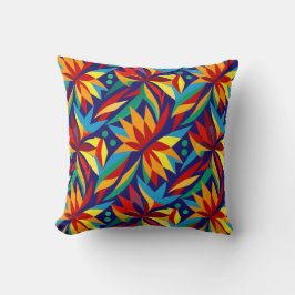 Levendige Abstracte Geometrische Tropische Meerkle Kussen