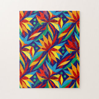 Levendige Abstracte Geometrische Tropische Meerkle Legpuzzel