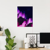 Levendige Abstracte Glitch Muurkunst Poster (Thuiskantoor)