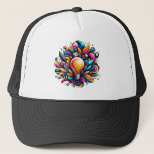 Levendige Abstracte gloeilampexplosie Trucker Pet