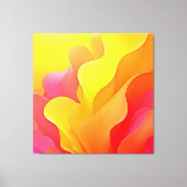 Levendige Abstracte Golf van Warmte Design Canvas Afdruk (Voorkant)