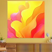 Levendige Abstracte Golf van Warmte Design Canvas Afdruk (Insitu (Woonkamer))