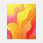 Levendige Abstracte Golf van Warmte Design Fleece Deken (Voorkant)
