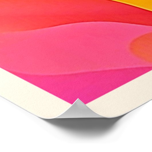 Levendige Abstracte Golf van Warmte Design Poster (Hoek)