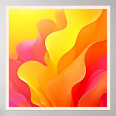 Levendige Abstracte Golf van Warmte Design Poster (Voorkant)