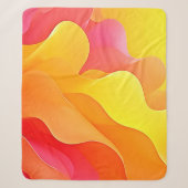 Levendige Abstracte Golf van Warmte Design Sherpa Deken (Voorkant)