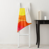 Levendige Abstracte Golf van Warmte Design Sherpa Deken (In situ)
