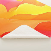 Levendige Abstracte Golf van Warmte Design Sherpa Deken (3/4)