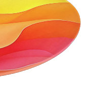 Levendige Abstracte Golf van Warmte Design Snijplank (Hoek)