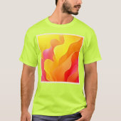 Levendige Abstracte Golf van Warmte Design T-shirt (Voorkant)