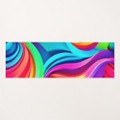 Levendige Abstracte Golven in Dynamische Kleur Yogamat (Voorkant (horizontaal))