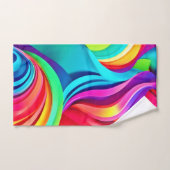 Levendige Abstracte golven in dynamische kleuren Bad Handdoek (Handdoek)
