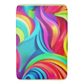 Levendige Abstracte golven in dynamische kleuren Badmat (Voorkant Verticaal)