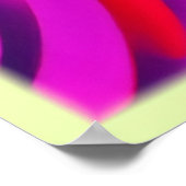 Levendige Abstracte golven in dynamische kleuren Poster (Hoek)
