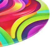 Levendige Abstracte golven in dynamische kleuren Snijplank (Hoek)
