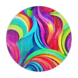 Levendige Abstracte golven in dynamische kleuren Snijplank