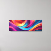 Levendige Abstracte Golven Wall Art – kleurrijk mo Canvas Afdruk (Voorkant)