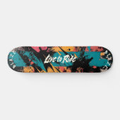 Levendige Abstracte graffiti - Live to Ride Motto Persoonlijk Skateboard (Horizontaal)