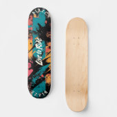 Levendige Abstracte graffiti - Live to Ride Motto Persoonlijk Skateboard (Voorkant)