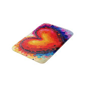Levendige Abstracte Hart Spatart Badmat (Gekanteld)