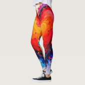 Levendige Abstracte Hart Spatart Leggings (Links)