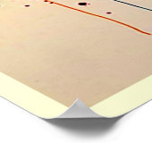 Levendige Abstracte Hart Spatskunst Poster (Hoek)
