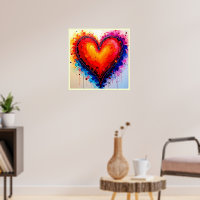 Levendige Abstracte Hart Spatskunst