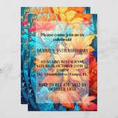 Levendige Abstracte herfst verlaat design verjaard Kaart (Voorkant / Achterkant)