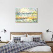 Levendige Abstracte impressionist van het kustland Canvas Afdruk (Insitu (Slaapkamer))