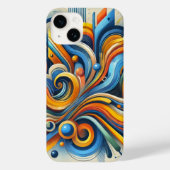 Levendige Abstracte iPhone Case (Achterkant)