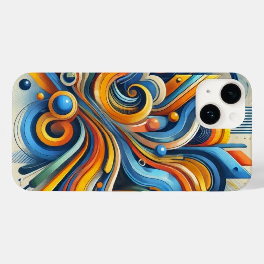 Levendige Abstracte iPhone Case (Achterkant (horizontaal))