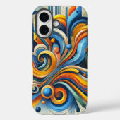 Levendige Abstracte iPhone Case (Achterkant)