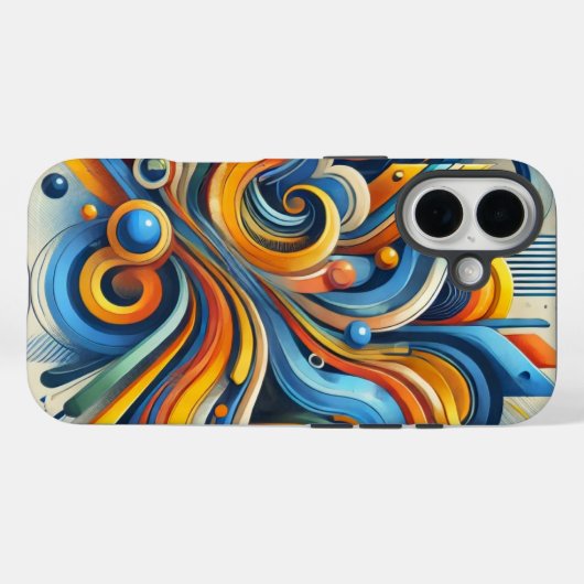 Levendige Abstracte iPhone Case (Achterkant (horizontaal))