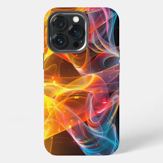 Levendige Abstracte iPhone Case Hoesje (Achterkant)