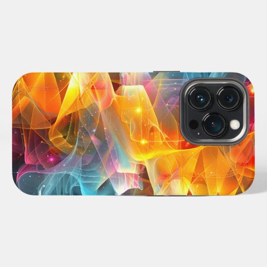 Levendige Abstracte iPhone Case Hoesje (Achterkant horizontaal)
