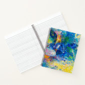 Levendige Abstracte Kat Kunstprint Notitieboek (Binnen)