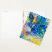Levendige Abstracte Kat Kunstprint Planner (Display)